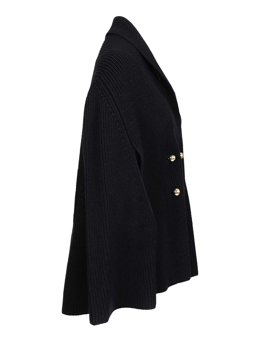 Max Mara Double-Breasted Cape Coats - Blue | e9f8fb119b181fb397954b1f8d6470aa4b4a84ef