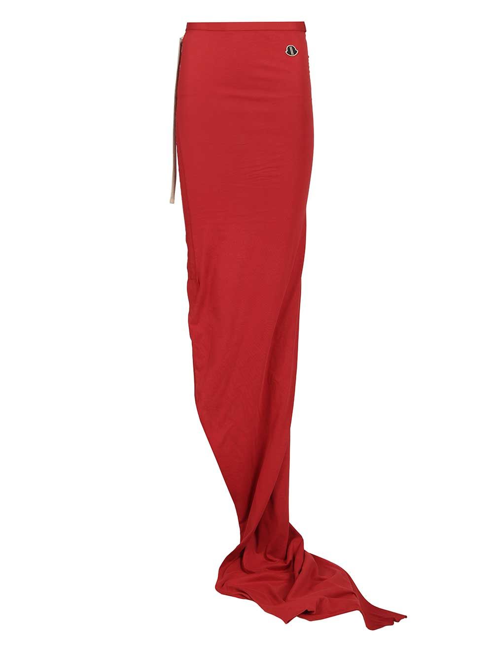 Moncler X Rick Owens Moncler X Rick Owens Adjustable Skirt Skirts - Red | 6d9167f3d354cce9c3ce298b3e56cacb8e53fe60