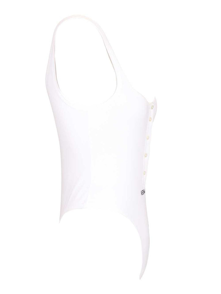 Versace Organic Cotton Bodysuit Tops - White | 1df75b27e11fd544f61bf41189de7d7e1216b729
