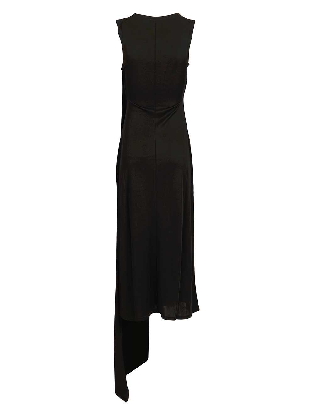 Ami Long Dress In Jersey Crepe Dresses - Black | 17c5136242c707edefc18830da3aeba9666e2d12