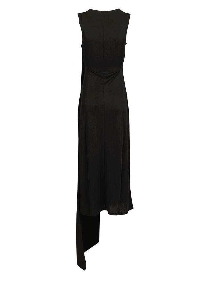 Ami Long Dress In Jersey Crepe Dresses - Black | 17c5136242c707edefc18830da3aeba9666e2d12