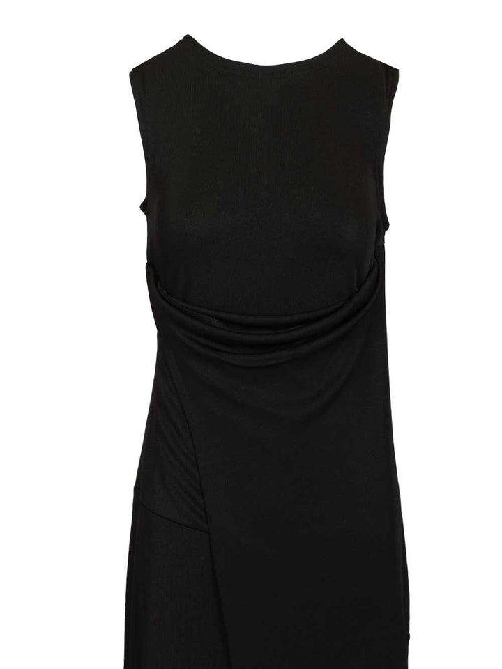 Ami Long Dress In Jersey Crepe Dresses - Black | 88c21e3326f36b31768365c8399c9cf839326693