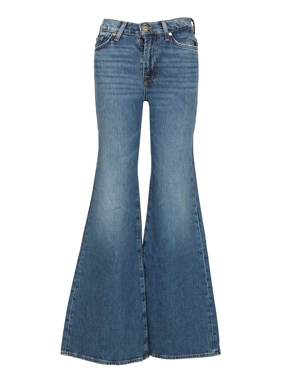 7 For All Mankind Retro Flare Jeans - Blue | c8efb677151e43bd56bcde8ffd30ee34459a6553