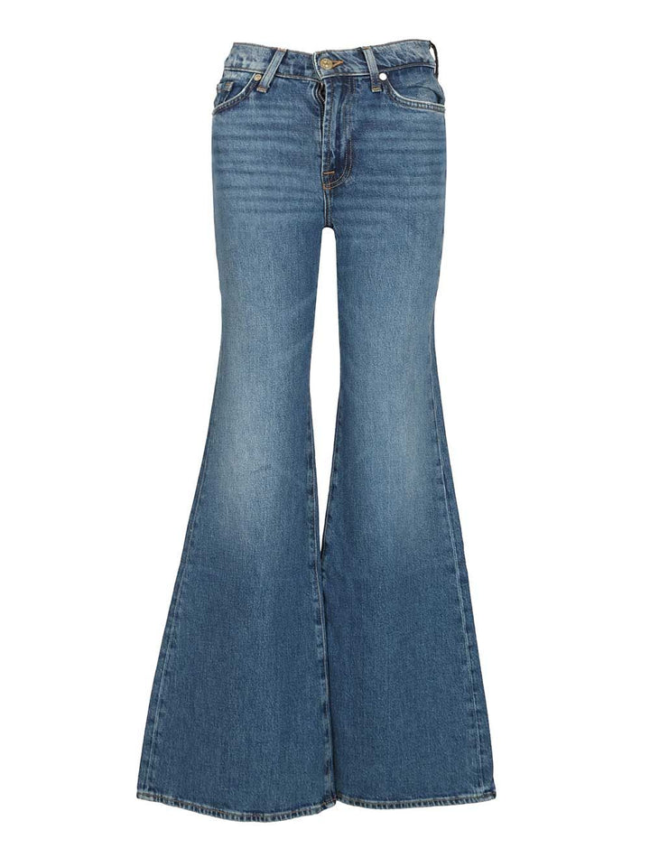 7 For All Mankind Retro Flare Jeans - Blue | c8efb677151e43bd56bcde8ffd30ee34459a6553