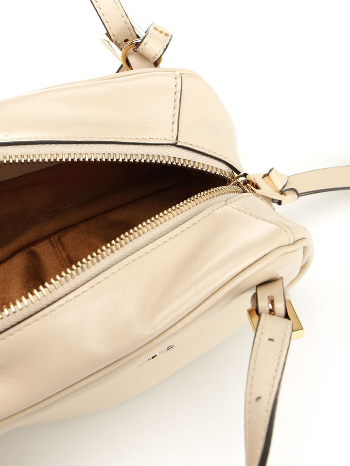 Versace Versace Tag Shoulder Bags - Beige | 86d6bc1cd2d18cbc1cab8d09751c2097804e0b1a