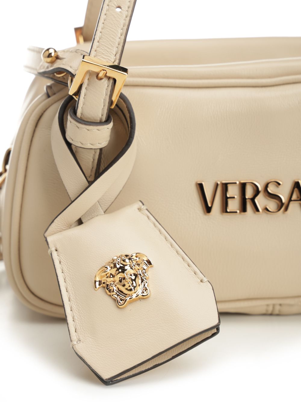 Versace Versace Tag Shoulder Bags - Beige | 5936bb1683282ec8436c4573370509a53d58fa98