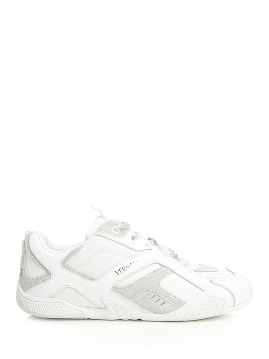 Sneaker Suede+Fabric+Calf Leather Sneakers White