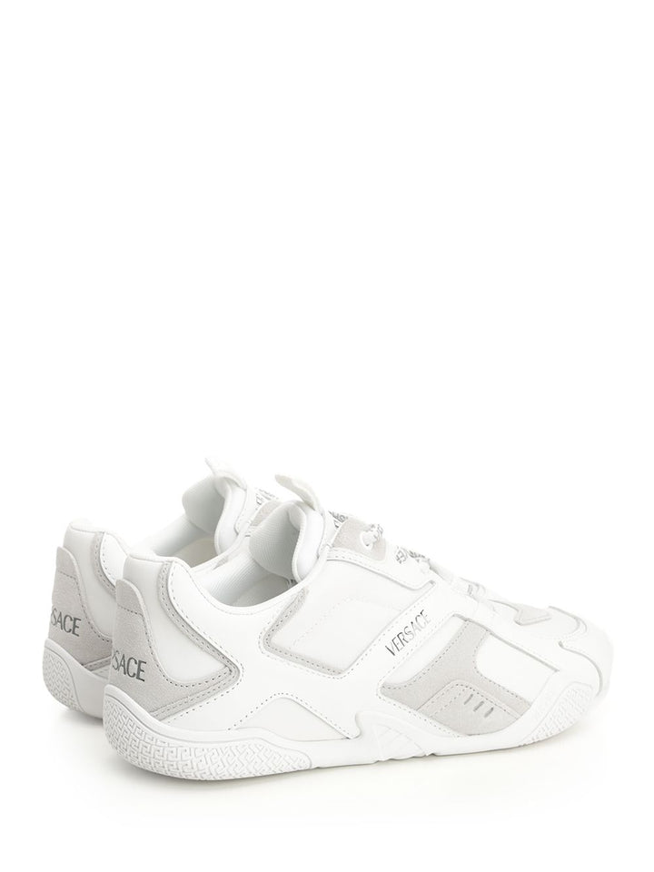 Versace Sneaker Suede+Fabric+Calf Leather Sneakers - White | a7487a075f2001bec2fcfb78d6fef3955dc5adc9