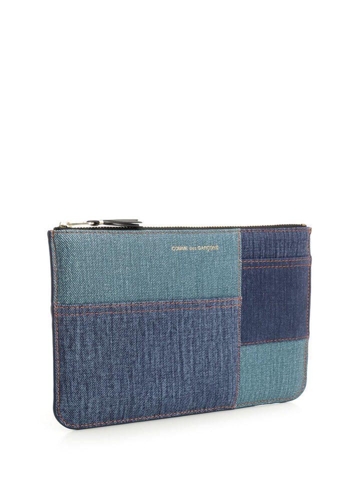 Comme Des Garcons Wallet Patchwork Pouch Small leather goods - Blue | af56a768bac8b843e7b44e1ef927f59851e305a5