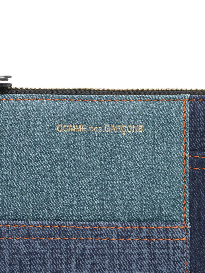 Comme Des Garcons Wallet Patchwork Pouch Small leather goods - Blue | a1e622d9a9f27f06b4b661fbad1ad83e991ff364