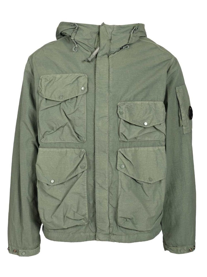 C.P. Company Flatt Nylon Goggle Jacket Jackets - Green | 1838a55c44aaaadd0904d69beda28951d3aeb673