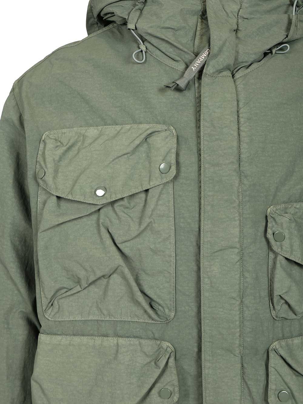 C.P. Company Flatt Nylon Goggle Jacket Jackets - Green | 8b18022121baa3a248b1df5356d7eebf4cdec43e