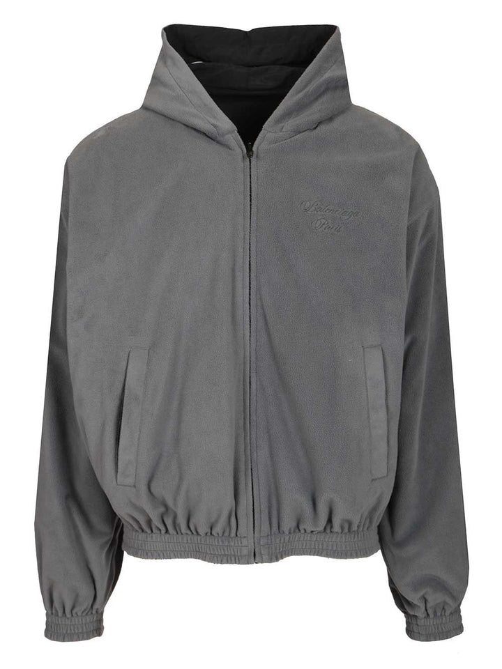 Balenciaga Cursive Reversible Tracksuit Jacket Sweatshirts - Black | 65c0fe263887667aa765110fb979a11a2560b276