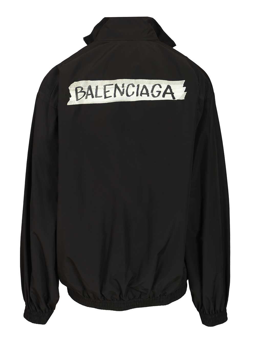 Balenciaga Masking Tape Tracksuit Jacket Jackets - Black | f80250b07f2a463d269e9cdee3986347a3710902