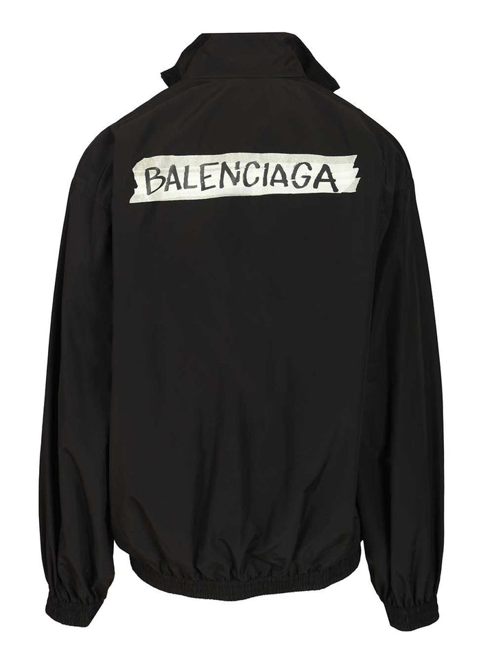 Balenciaga Masking Tape Tracksuit Jacket Jackets - Black | f80250b07f2a463d269e9cdee3986347a3710902
