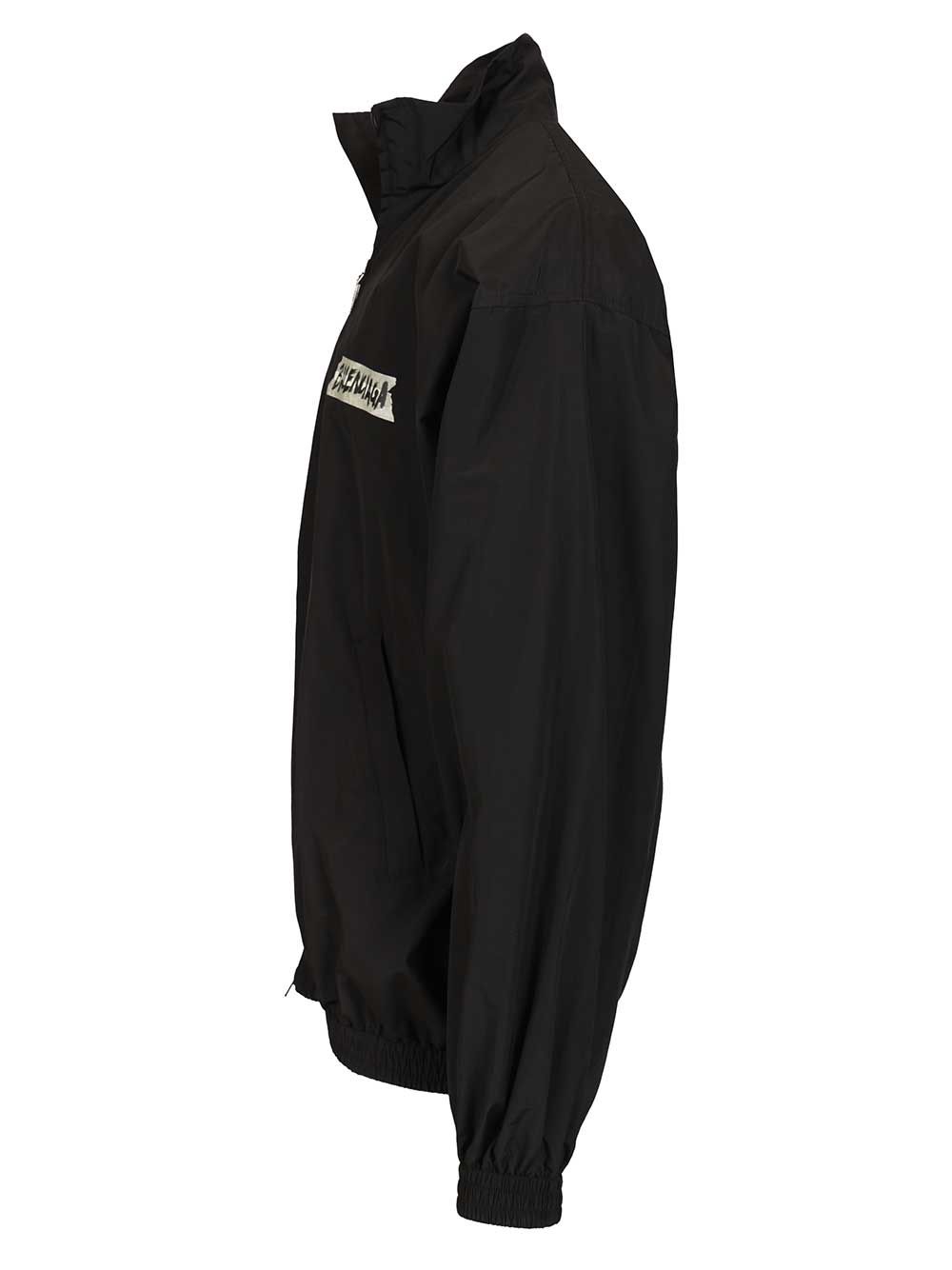 Balenciaga Masking Tape Tracksuit Jacket Jackets - Black | eacfe6a9751c2712c26f53a64a55c4a7953bf401