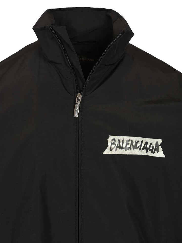 Balenciaga Masking Tape Tracksuit Jacket Jackets - Black | 81b6d8aaf37ec1fb897717c413d16b72838f1c48