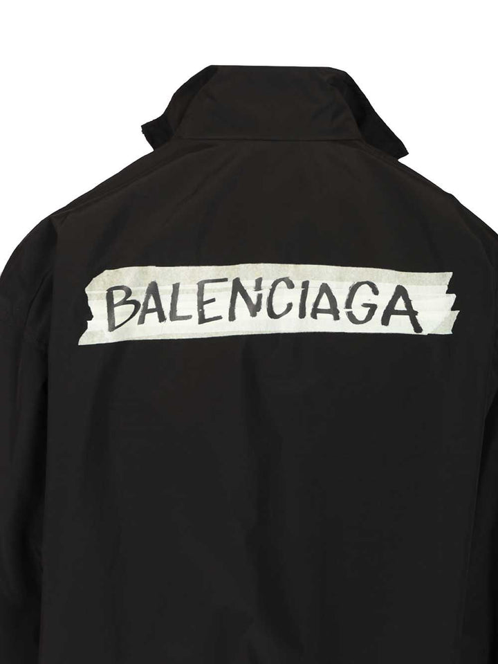 Balenciaga Masking Tape Tracksuit Jacket Jackets - Black | 3c46218ea311012ad2a4a8c97dbea99fcd972196