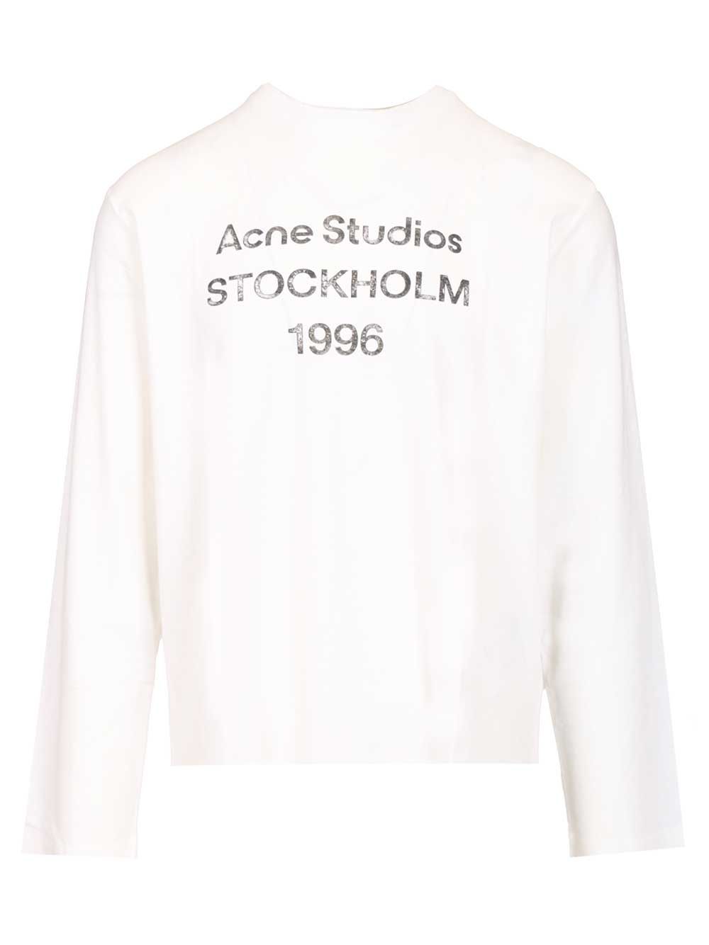 Acne Studios Long-Sleeved T-Shirt - White | 6b979b6e8910ca7dc58beac1b6038d1f2a1fa443