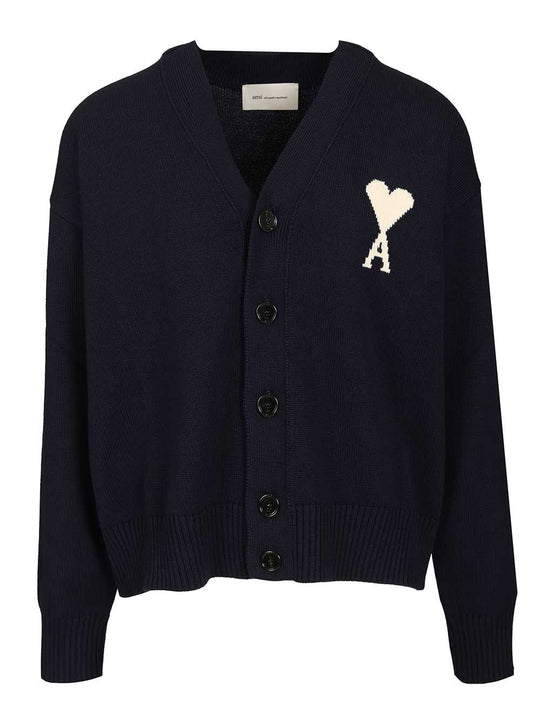 Ami De Coeur Cardigan Knitwear Blue