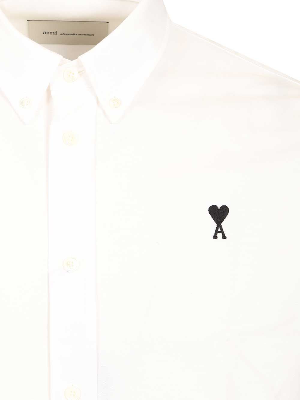 Ami Oxford Button-Down Shirt Shirts - White | e921e2750e10953d65e6af7b0b29865cea9c469b