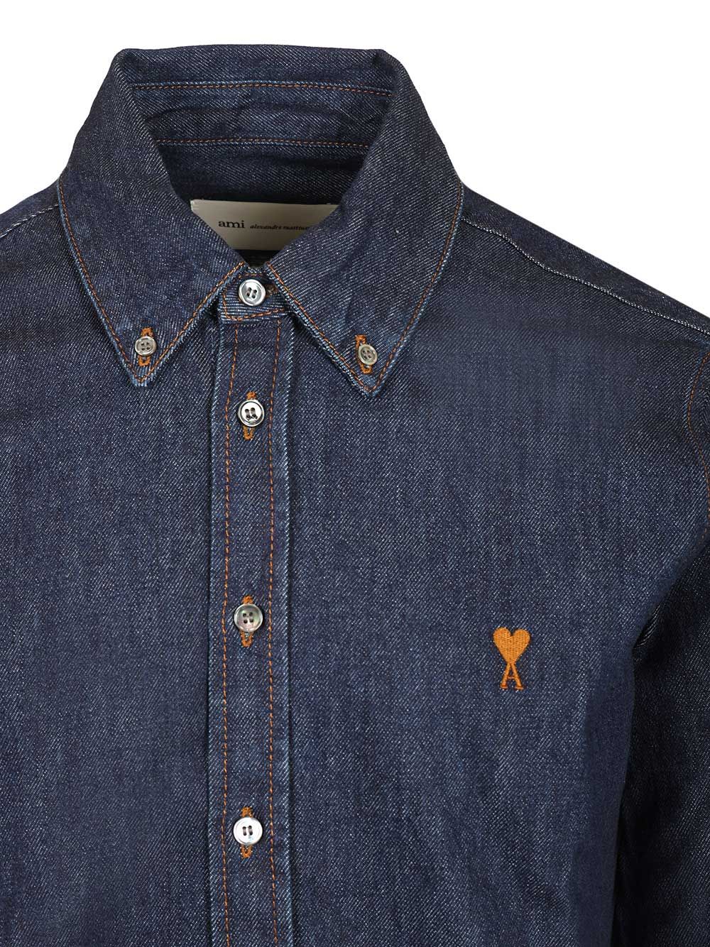 Ami Denim Shirt Shirts - Blue | 1ef8472597b1c75692cd9b1b55776722c5db545a