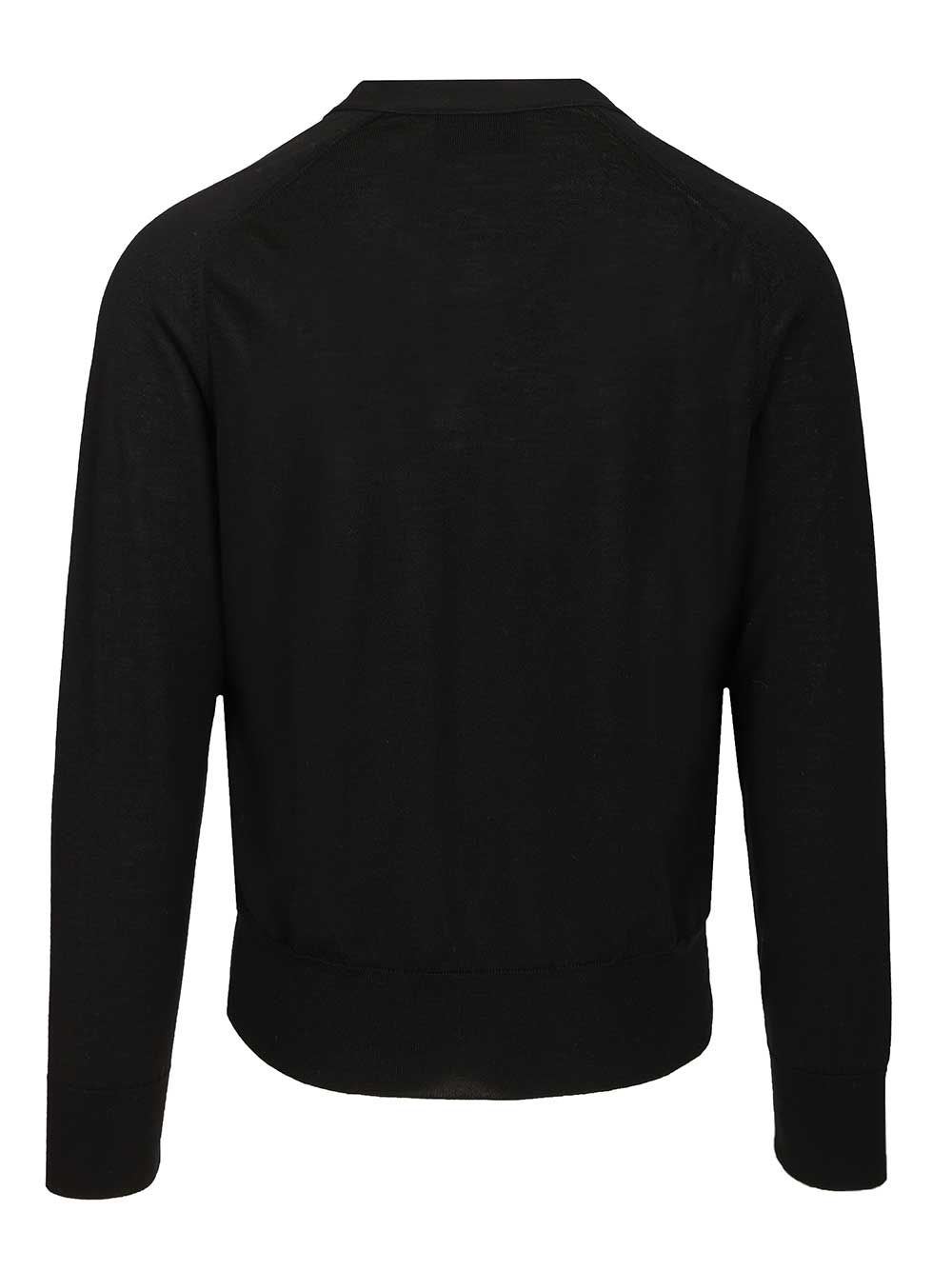 Ami Ami Paris V-Neck Wool Cardigan Knitwear - Black | ba85e92dfd68e7396b7c46779ee7dcb221eb8136