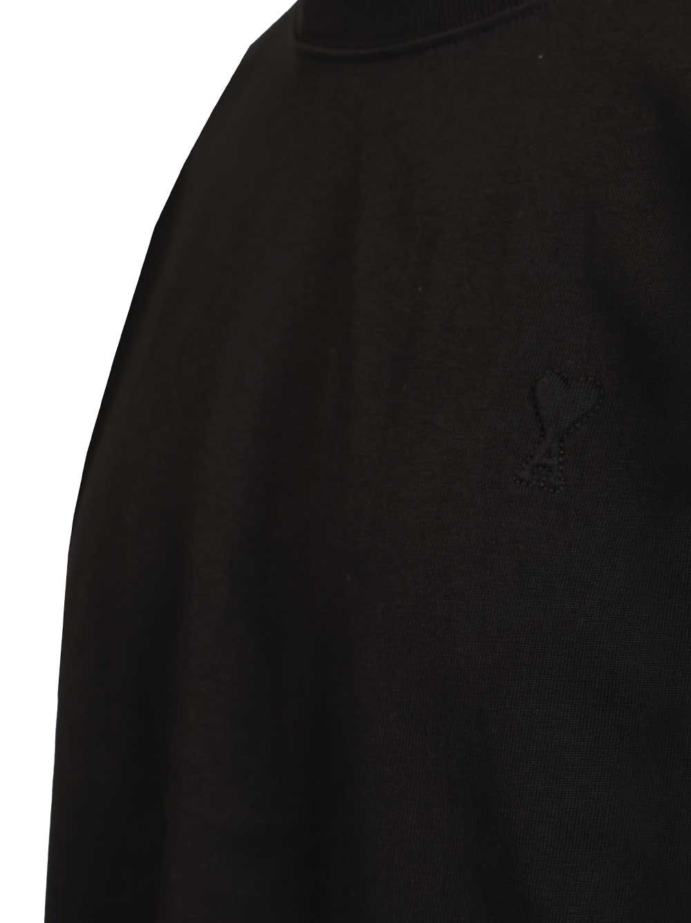 Ami Quota -Small Embossed Ami De Coeur Tshirt T-Shirt - Black | 0a0bacc61afabde2834b81ea83c6267b7353125c