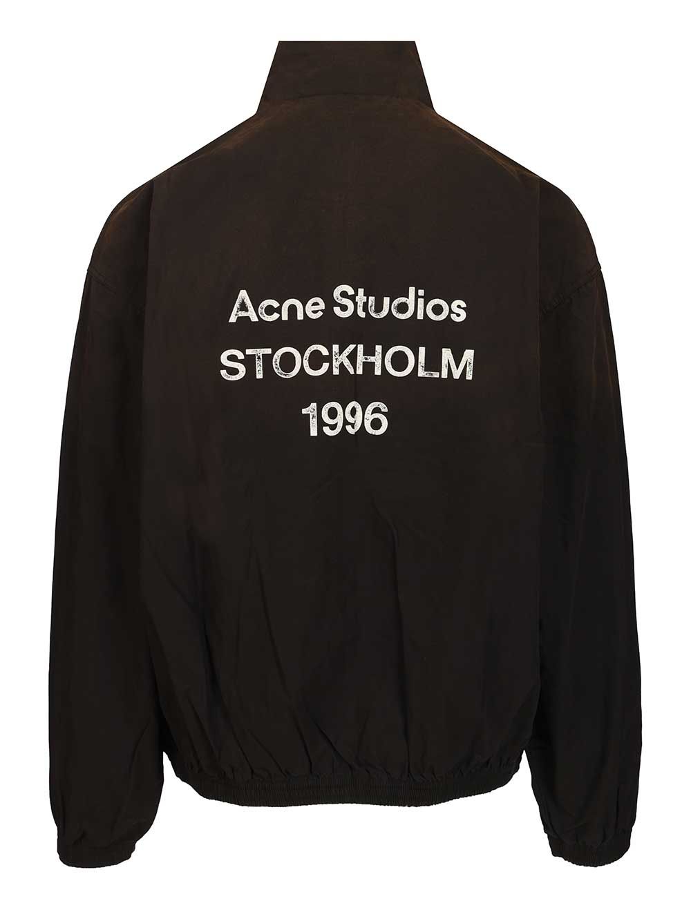 Acne Studios Zip-Up Jacket With Logo Jackets - Black | 80a777020509dd146c901971ca84e1801d3c00a7