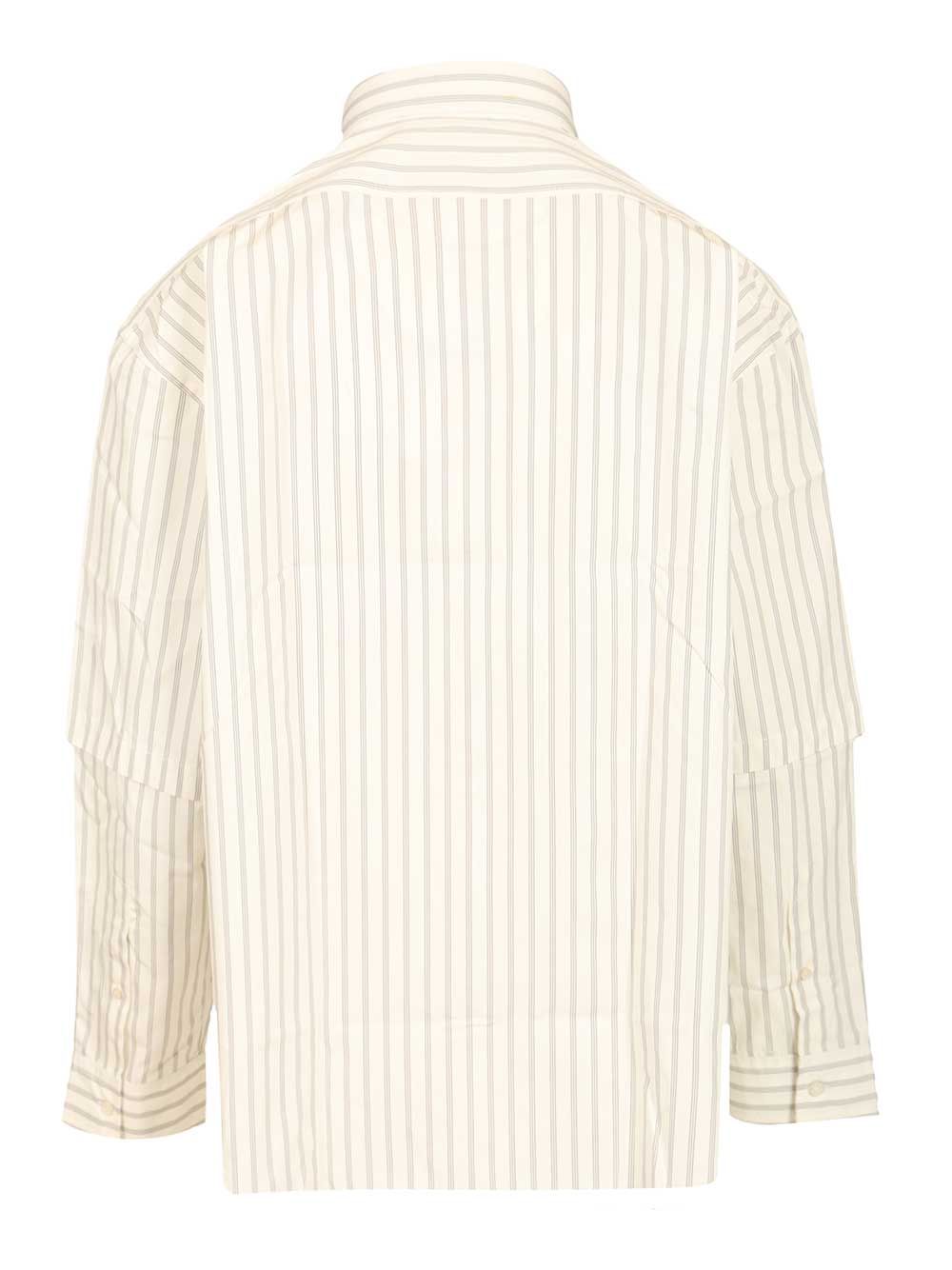 Acne Studios Striped Poplin Shirt Shirts - White | b36f2c79555ba4eb5245dff8de49a1dc1cd66b90