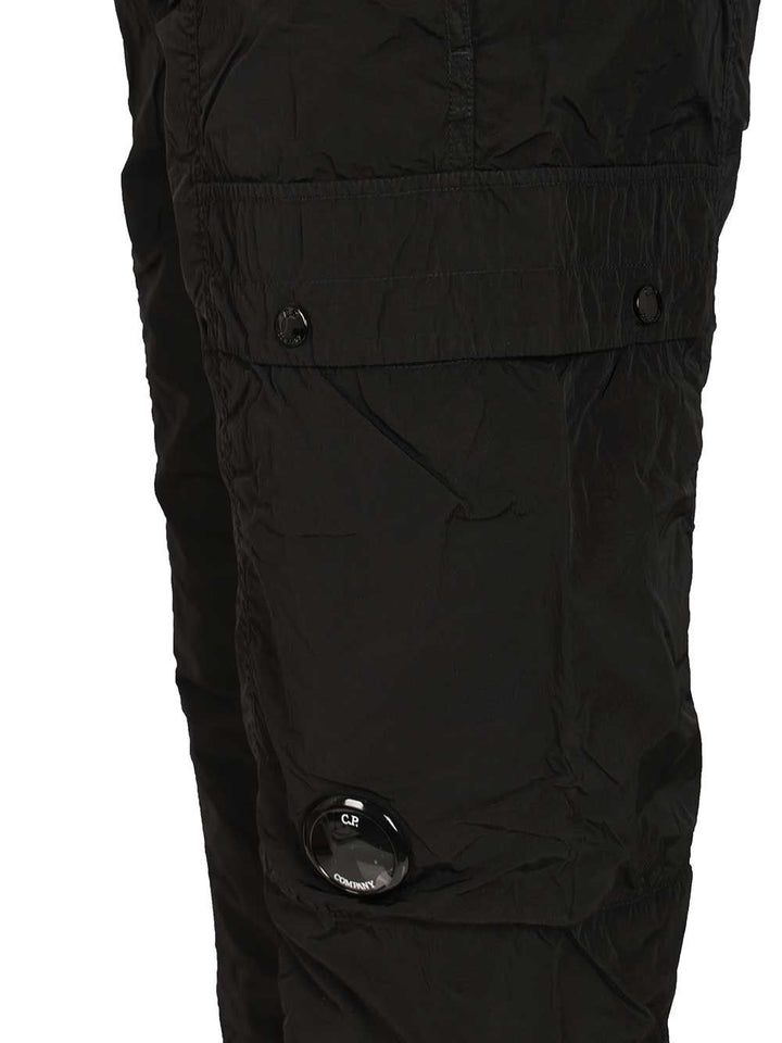 C.P. Company Chrome-R Regular Cargo Lens Pants Trousers - Black | 78921ea8e4da146cb4d54bd780c05e1b9637c522