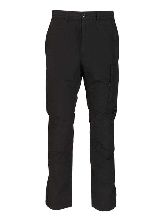 Nylon Cargo Trousers Black