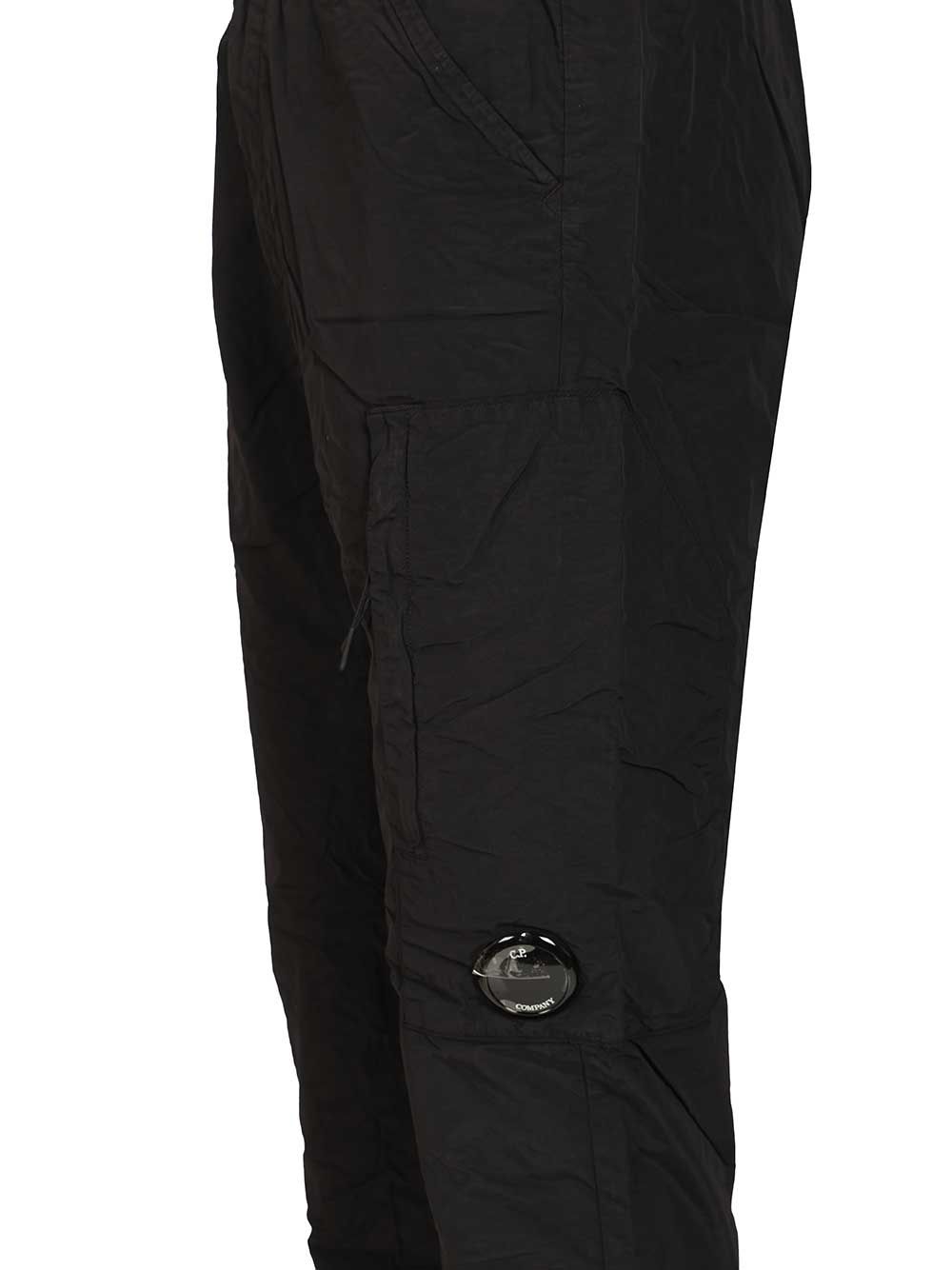 C.P. Company Flatt Nylon Regular Cargo Pants Trousers - Black | e0ad4d30f2bf143305a2bffb426b8bdcbd7fe5a1