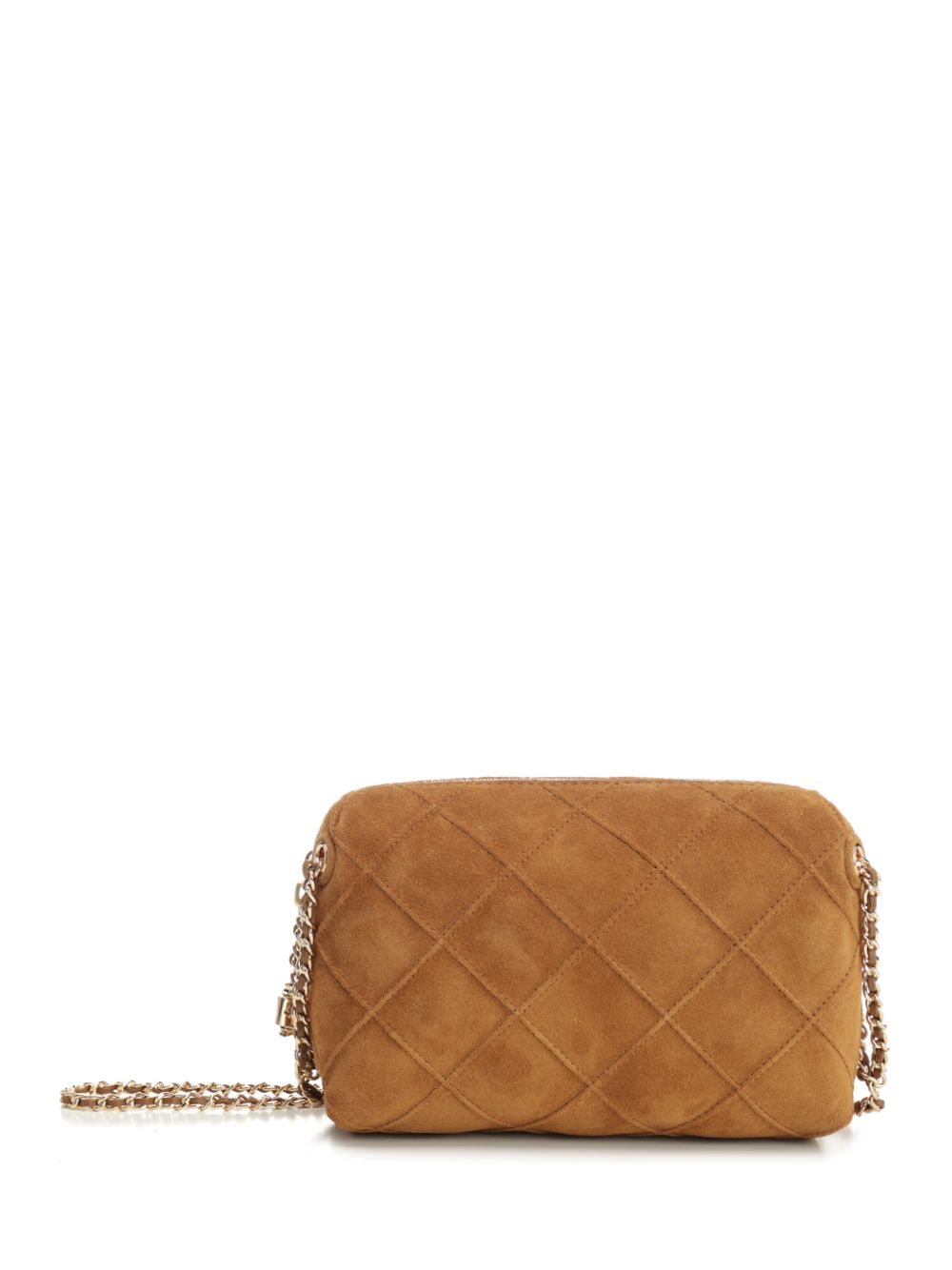 Tory Burch Fleming Suede Shoulder Bag Crossbody Bags - Brown | 9b6cfec62fc5a53e769e7e4d59b70dd16bed0c83