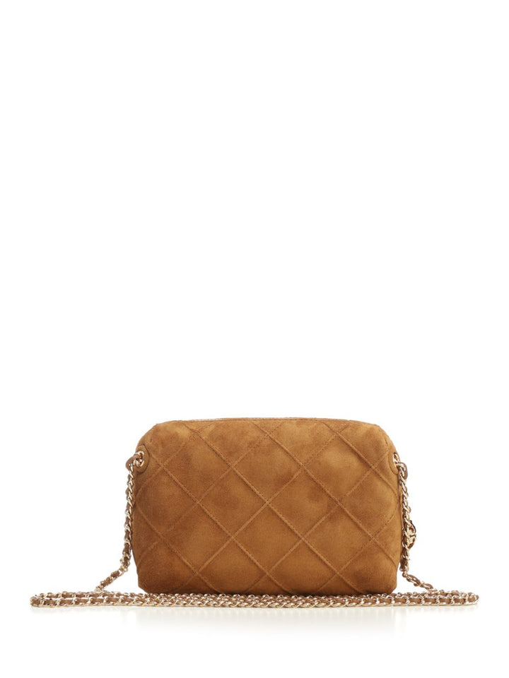 Tory Burch Fleming Suede Shoulder Bag Crossbody Bags - Brown | f0c48d0fa09d19fdf9529b69f65b657a10f60f3e