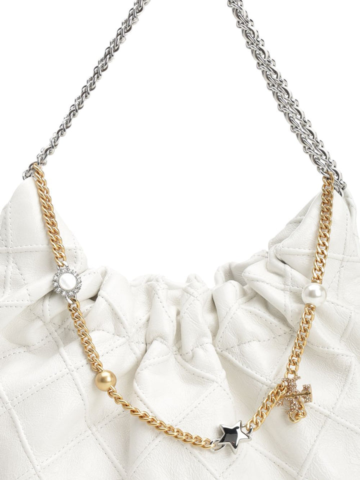 Tory Burch Mini Fleming Bag Shoulder Bags - White | 8ba1d21bd4794ea6d852fc63d6cd2fe48169dc66