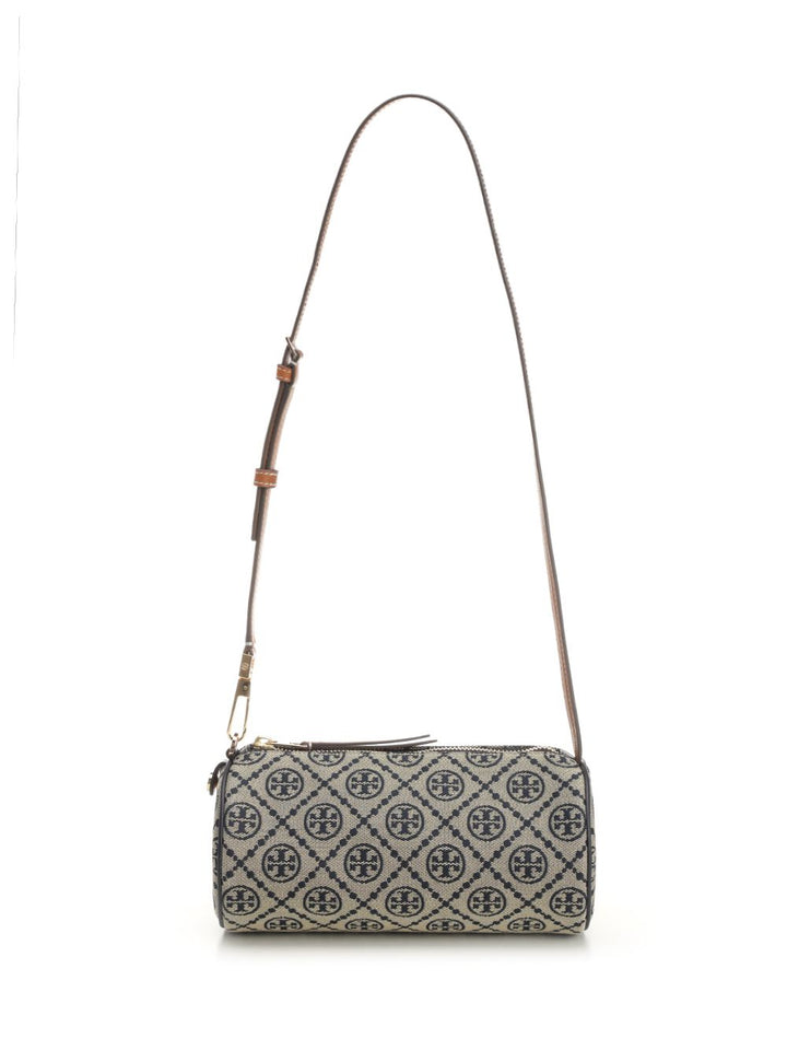 Tory Burch T Monogram Cylinder Bag Shoulder Bags - Blue | 09a6b23f8bb9abcd736dd57627b4a3714a9b43a4