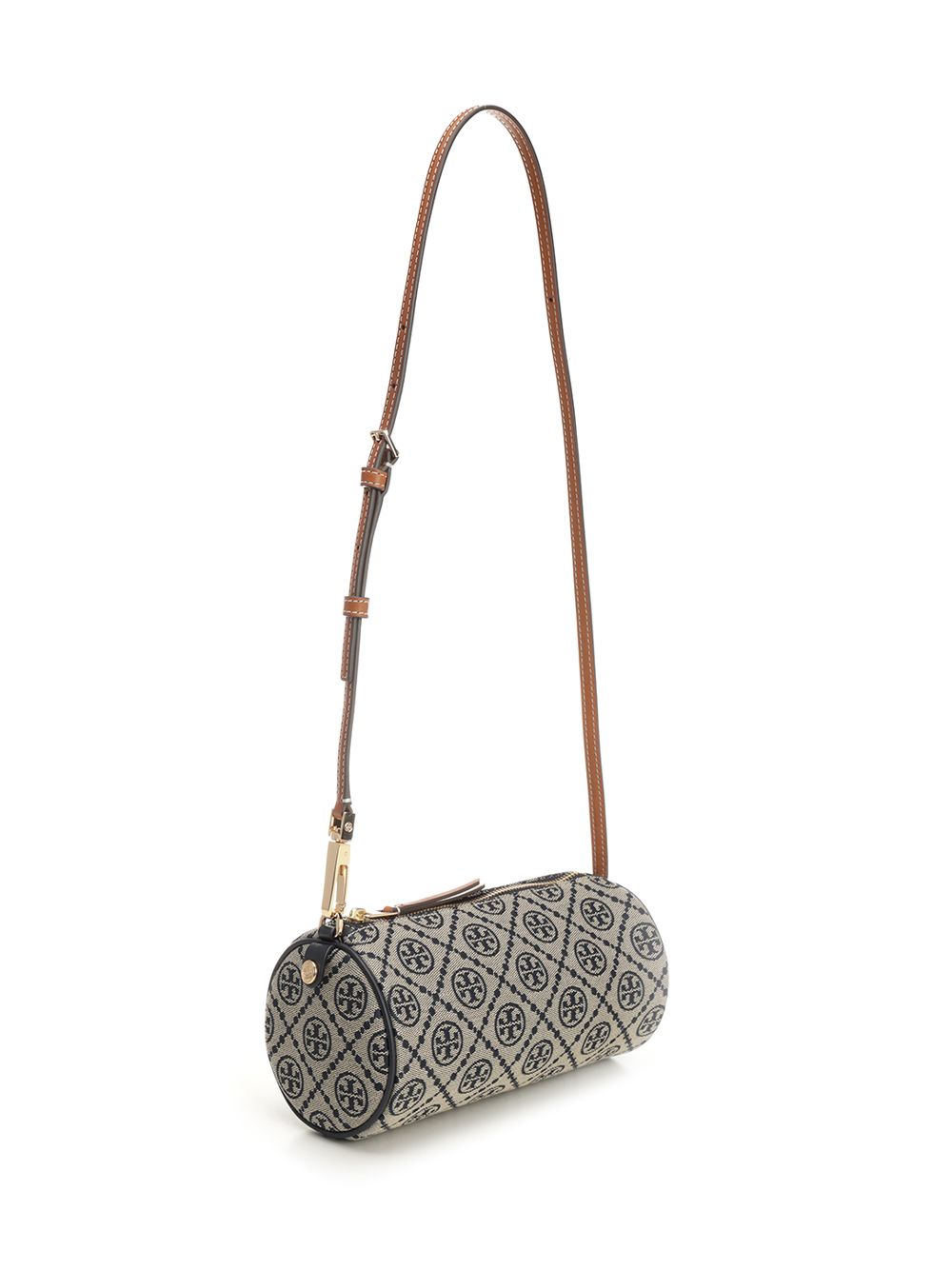 Tory Burch T Monogram Cylinder Bag Shoulder Bags - Blue | 658b04ede158e7acc2be293fa1ef9607103c0fca