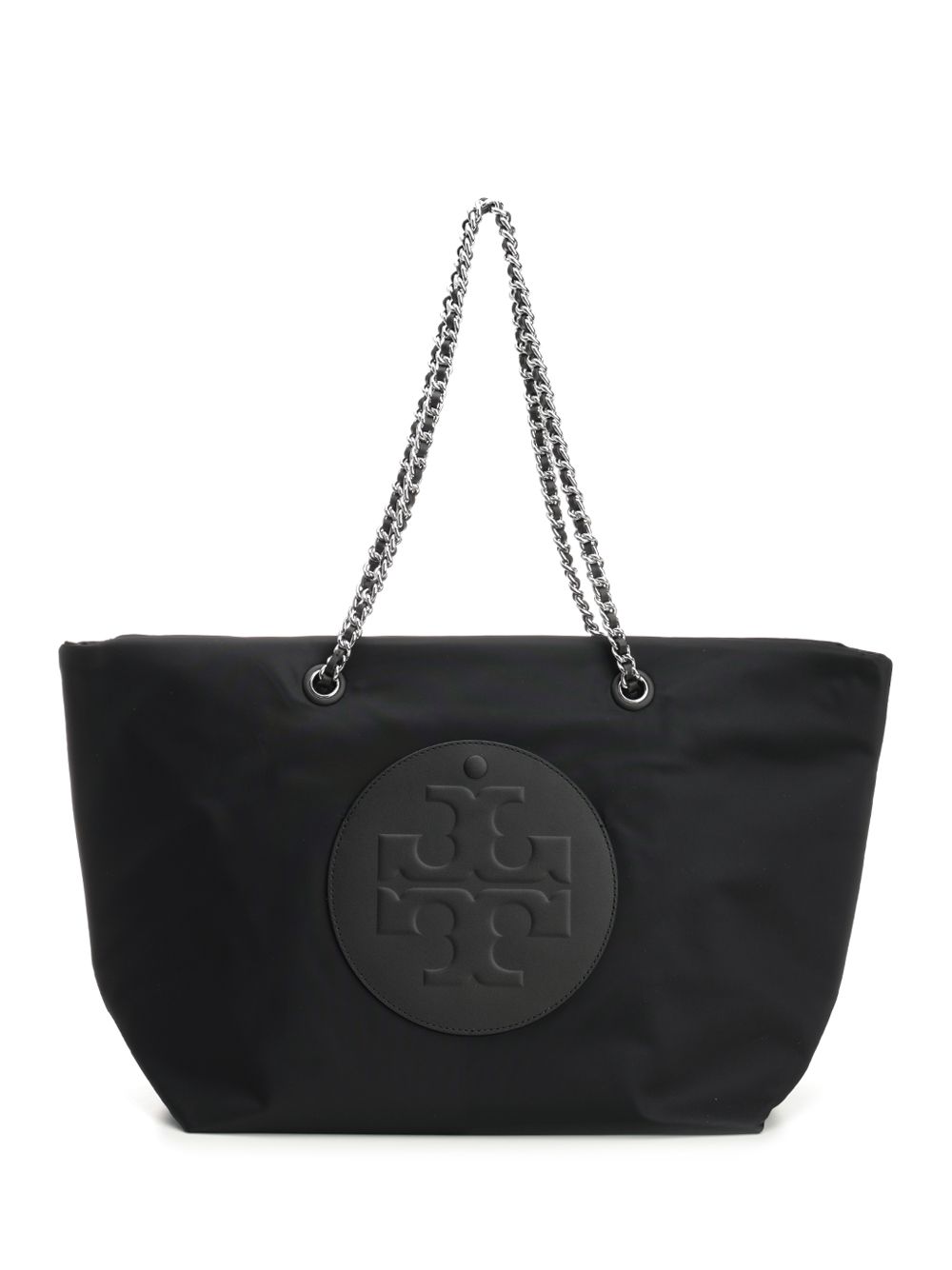 Tory Burch Ella Chain Zip Tote Shoulder Bags - Black | 04aa09075db5eadbc13b5dc08d68b9ecc1ec8530
