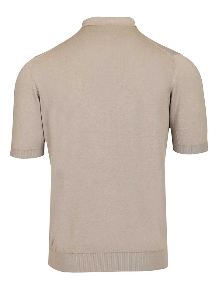 Fedeli Short-Sleeved Polo shirt - Beige | 0c2d427b1863251677b25c7438629be9d7160f1d