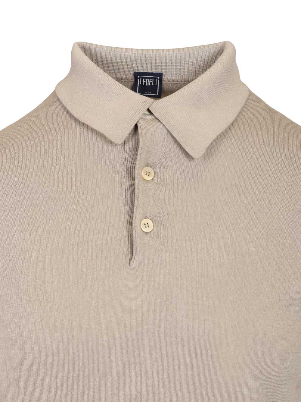 Fedeli Short-Sleeved Polo shirt - Beige | 4c5f4efdf7ddf3f993595412b26d91005a96bac8