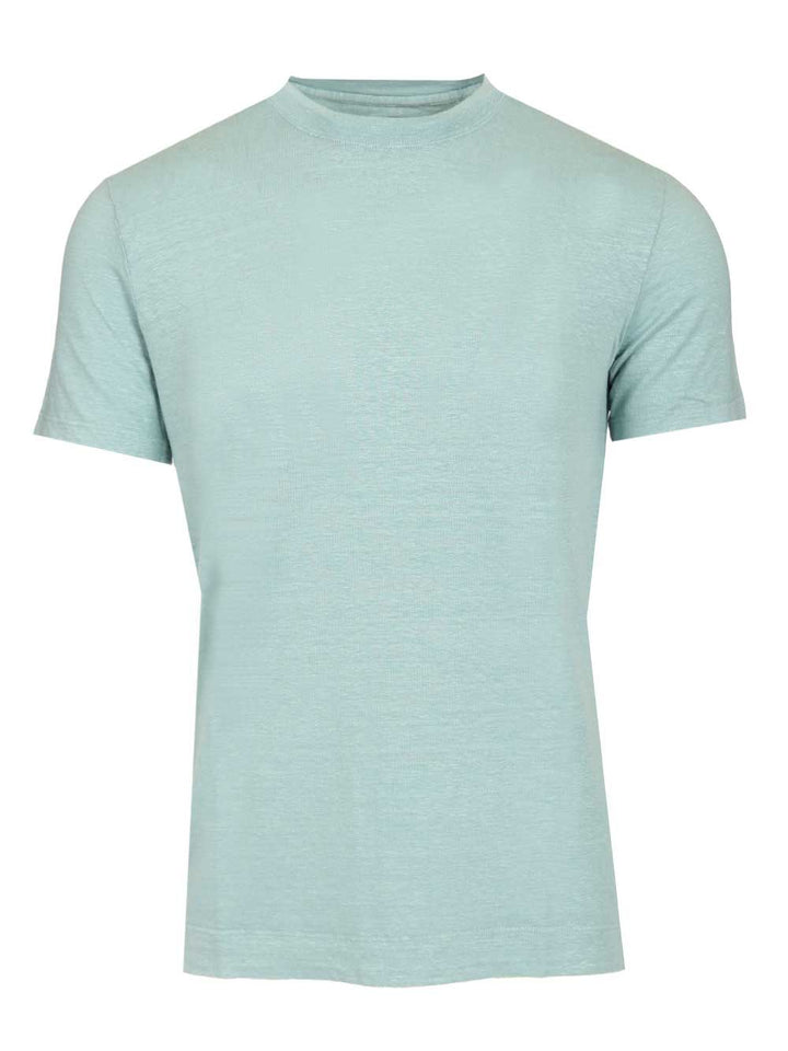 Fedeli Crew Neck T-Shirt - Light blue | 68d1c64b97a396be97a800a1d4eb03f6efb5a10b