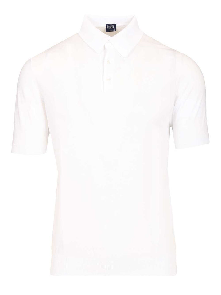 Fedeli Short-Sleeved Polo shirt - White | d802a29611755be4e9b2f8deab281043b6606b13