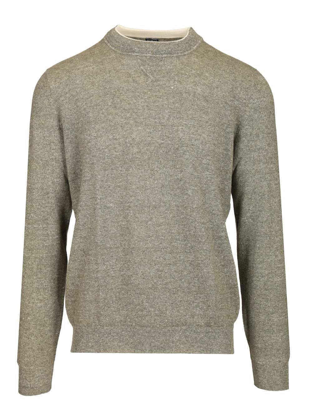 Fedeli Long-Sleeved Sweatshirt Knitwear - Green | 102810b39e018ddaabc3220e46ce666cfd4c2890