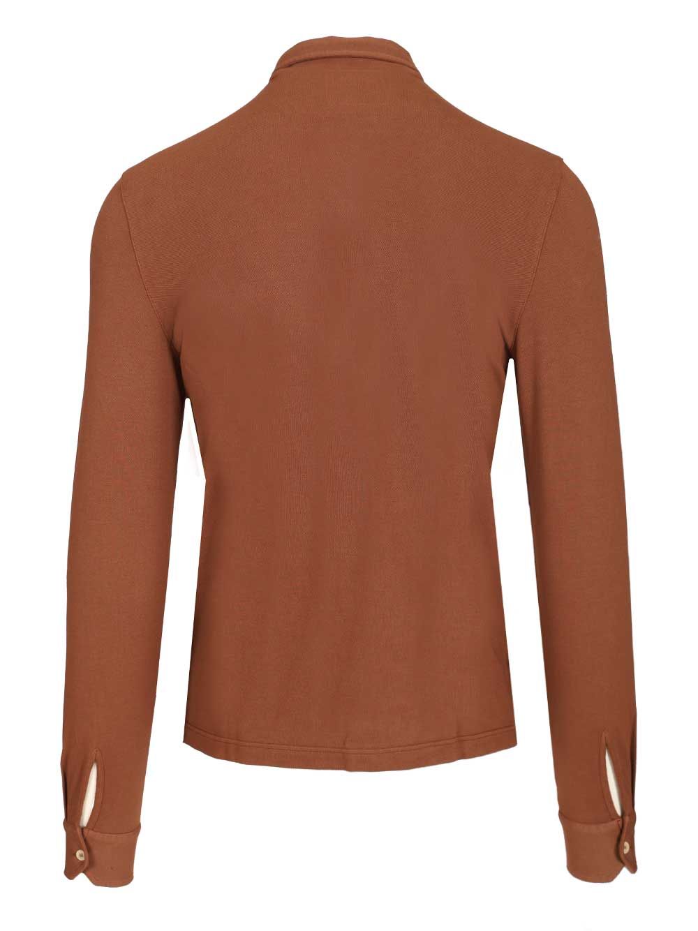 Fedeli Long-Sleeved Shirt Shirts - Brown | 1104b76e95b66f0f0997c9b994580a48791b3728