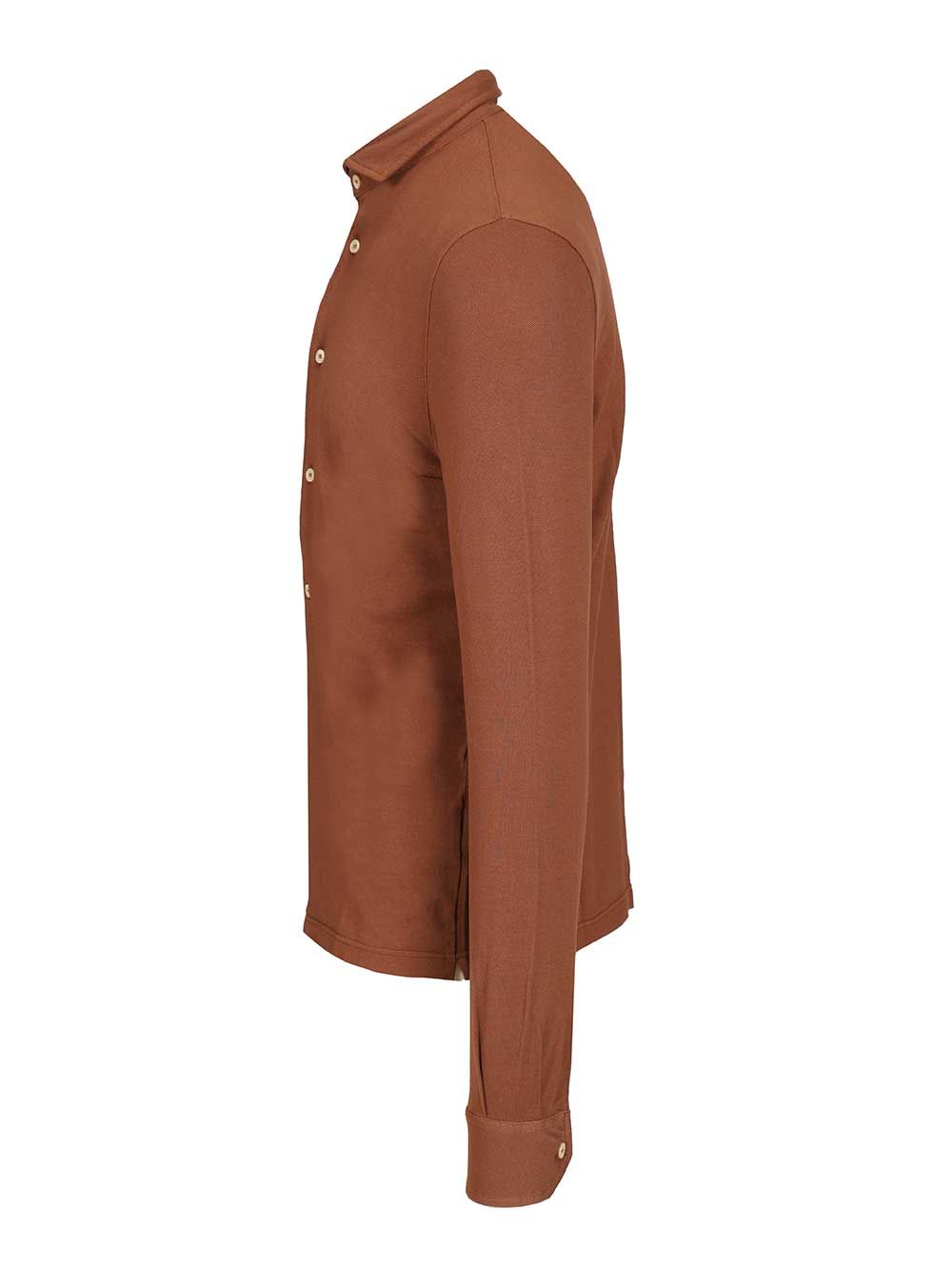 Fedeli Long-Sleeved Shirt Shirts - Brown | 781f4c0f58ec978e837359432e3ee0b4dee898a9