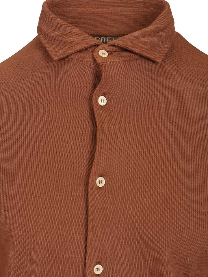 Fedeli Long-Sleeved Shirt Shirts - Brown | b53e9472b590d8f69f33def2696e22d822a3821c