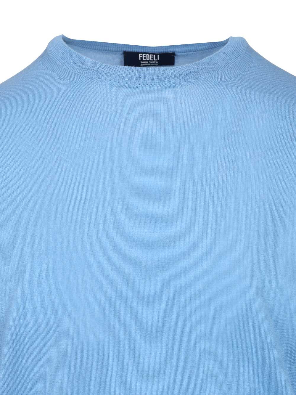 Fedeli Long-Sleeved Sweater Knitwear - Light blue | e2cece306db93dd7bc9d6c63d61b59432b69562a