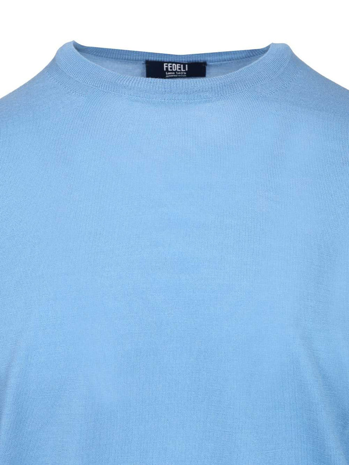 Fedeli Long-Sleeved Sweater Knitwear - Light blue | e2cece306db93dd7bc9d6c63d61b59432b69562a