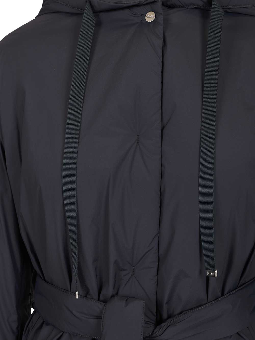 Herno Nylon Hooded Jacket Coats - Blue | c0e632204b5c56167f38a94836790762c69b1a98